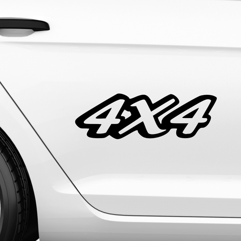 4x4 Schriftzug mit Schatten Aufkleber - Beispielansicht