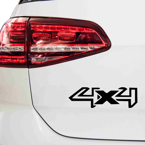 4x4 Schriftzug nicht ausgefüllt Aufkleber - Beispielansicht