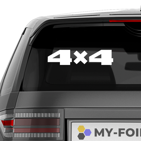 4x4 Schriftzug normal Aufkleber - Beispielansicht