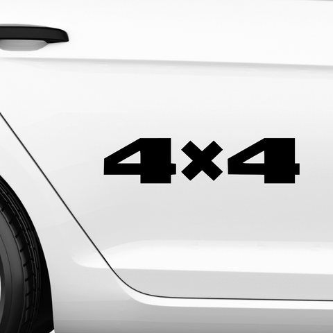 4x4 Schriftzug normal Aufkleber - Beispielansicht