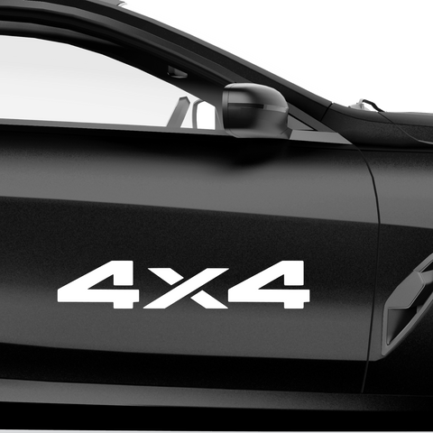 4x4 Schrifzug Aufkleber - Beispielansicht