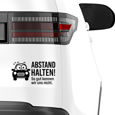 Abstand halten so gut kennen wir uns nicht Aufkleber - Beispielansicht