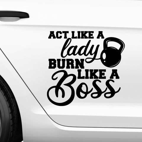 Act like a Lady Aufkleber - Beispielansicht