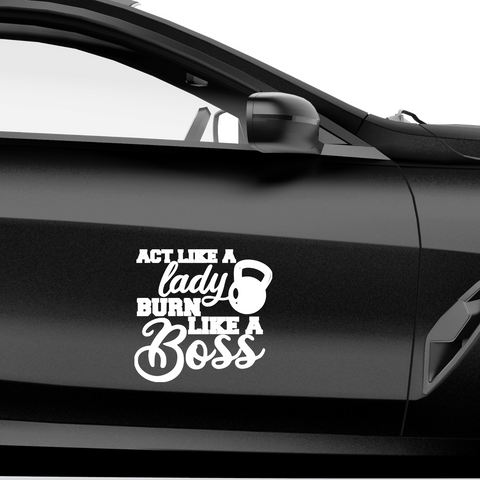 Act like a Lady Aufkleber - Beispielansicht