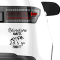 Adventure awaits lets go find it Aufkleber - Beispielansicht