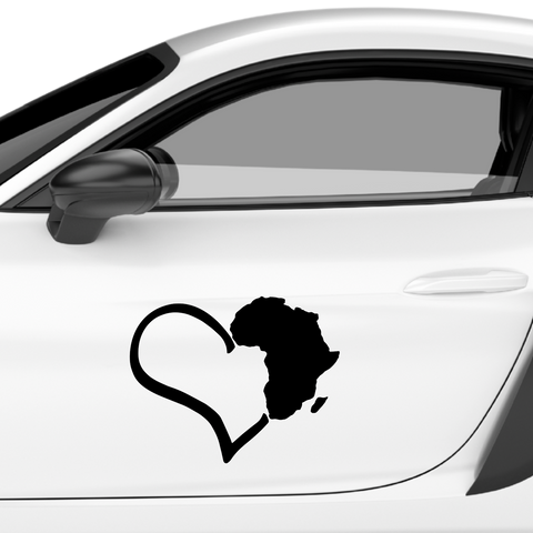 Afrika Herz Aufkleber - Beispielansicht