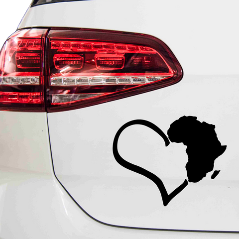 Afrika Herz Aufkleber - Beispielansicht