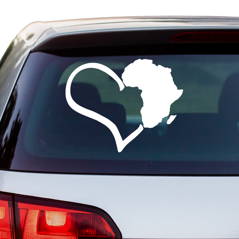 Afrika Herz Aufkleber - Beispielansicht