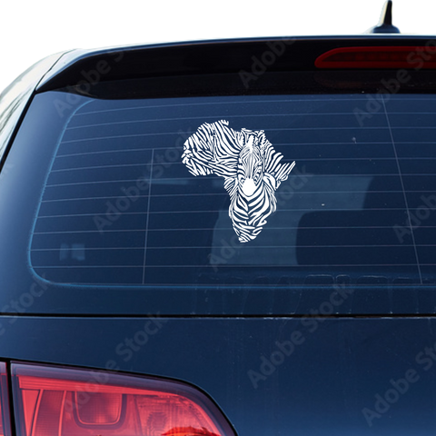 Afrika Zebra Aufkleber - Beispielansicht