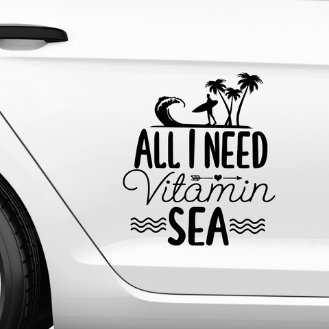 All i need Vitamin Sea Aufkleber - Beispielansicht