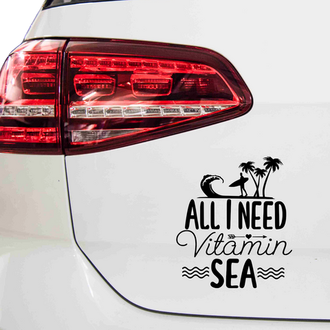 All i need Vitamin Sea Aufkleber - Beispielansicht