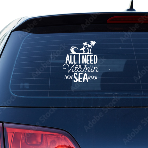 All i need Vitamin Sea Aufkleber - Beispielansicht