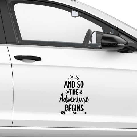 And so the adventure begins Aufkleber - Beispielansicht