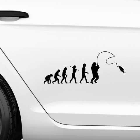 Angler Evolution Aufkleber - Beispielansicht
