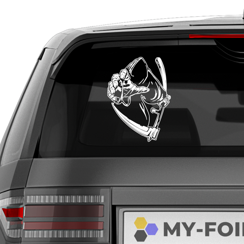 Angry Sensenmann Aufkleber - Beispielansicht