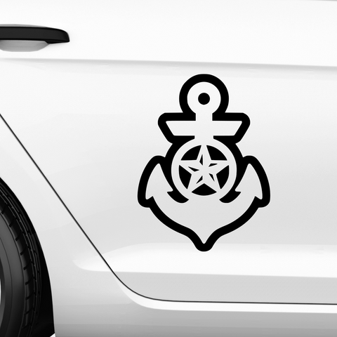 Anker Stern Aufkleber - Beispielansicht