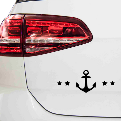 Anker Sterne Aufkleber - Beispielansicht