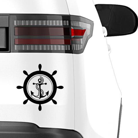Anker Steuerrad Aufkleber - Beispielansicht