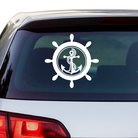 Anker Steuerrad Aufkleber - Beispielansicht