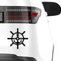Anker Steuerrad verschmolzen Aufkleber - Beispielansicht