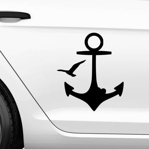 Anker Vogel Aufkleber - Beispielansicht