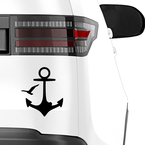 Anker Vogel Aufkleber - Beispielansicht