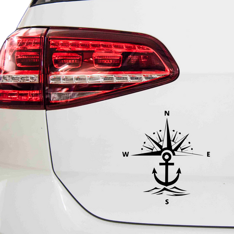 Anker mit Kopmass oben Aufkleber - Beispielansicht