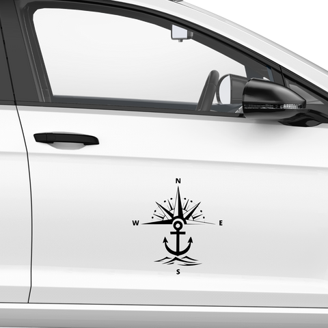 Anker mit Kopmass oben Aufkleber - Beispielansicht