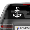 Anker mit Seil gepunktet Aufkleber - Beispielansicht