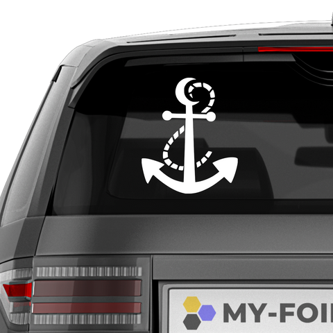 Anker mit Seil gepunktet Aufkleber - Beispielansicht