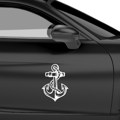 Anker mit Seil gezeichnet Aufkleber - Beispielansicht