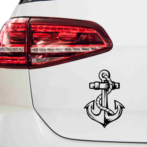 Anker mit Seil gezeichnet Aufkleber - Beispielansicht