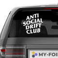 Anti Social Drift Club Aufkleber - Beispielansicht