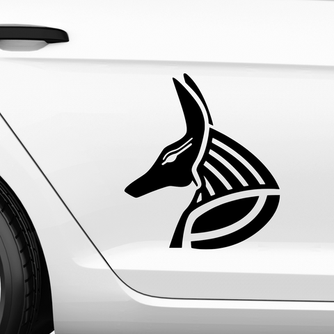 Anubis Kopf Aufkleber - Beispielansicht