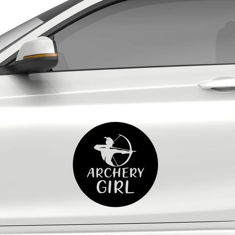 Archery Girl Aufkleber - Beispielansicht