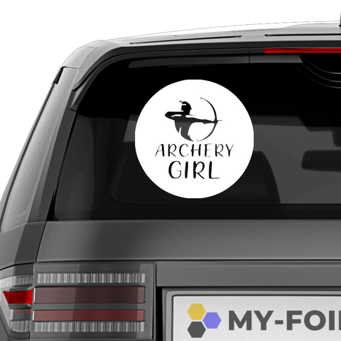 Archery Girl Aufkleber - Beispielansicht