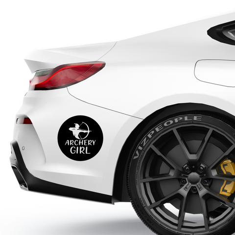 Archery Girl Aufkleber - Beispielansicht