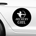 Archery Girl Aufkleber - Beispielansicht