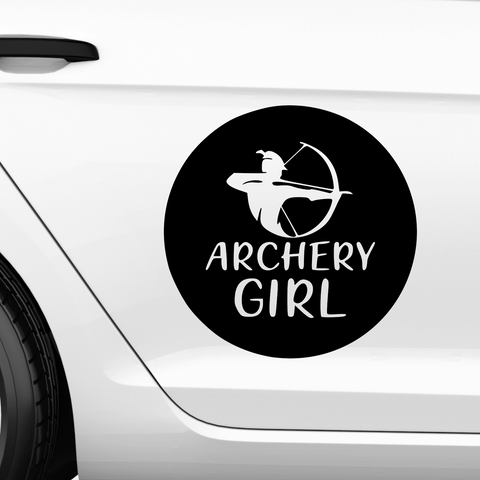 Archery Girl Aufkleber - Beispielansicht