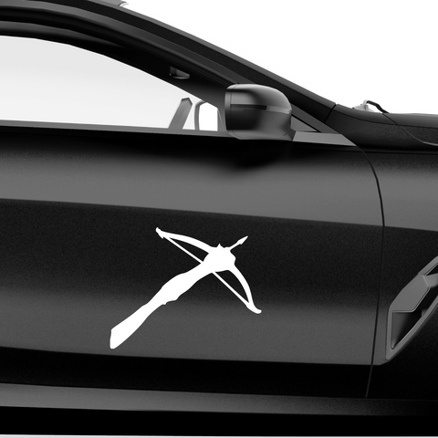 Armbrust mit Pfeil Aufkleber - Beispielansicht