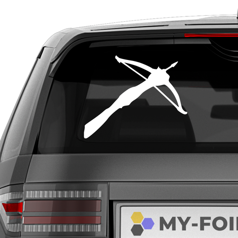 Armbrust mit Pfeil Aufkleber - Beispielansicht