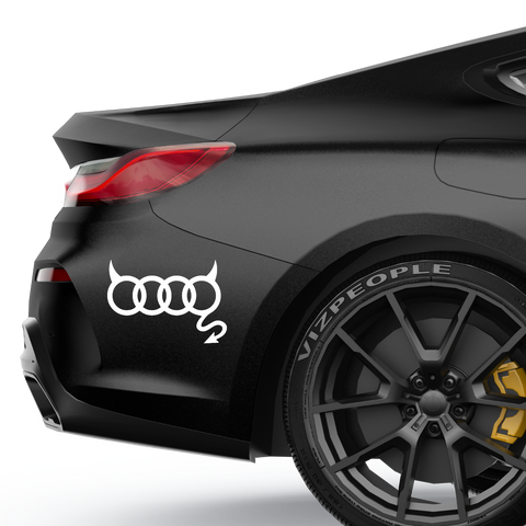 Audi Teufel Aufkleber - Beispielansicht