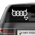 Audi Teufel Aufkleber - Beispielansicht