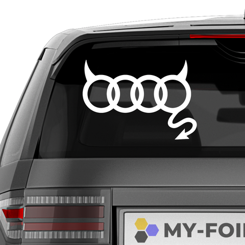 Audi Teufel Aufkleber - Beispielansicht
