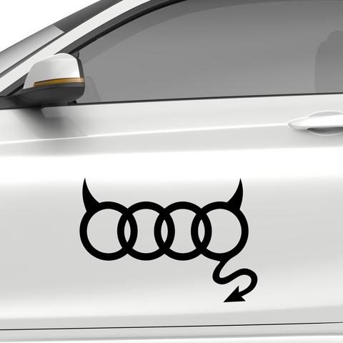 Audi Teufel Aufkleber - Beispielansicht