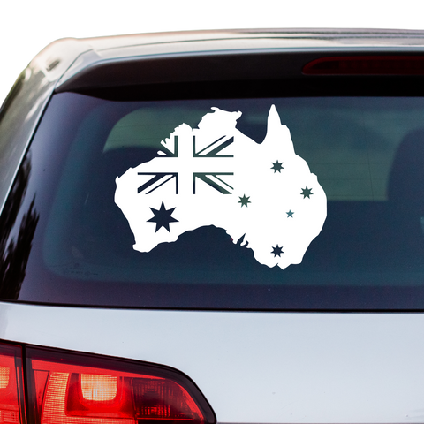 Australien mit Flagge Aufkleber - Beispielansicht