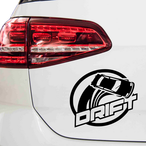 Auto Drift im Kreis Aufkleber - Beispielansicht