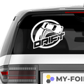 Auto Drift im Kreis Aufkleber - Beispielansicht