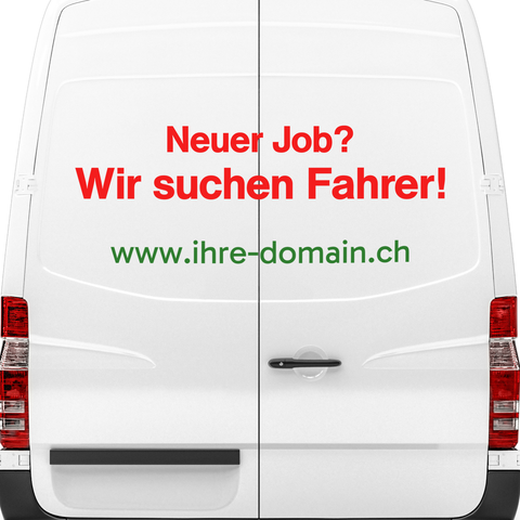 Autobeschriftung online gestalten (Wunschtext)