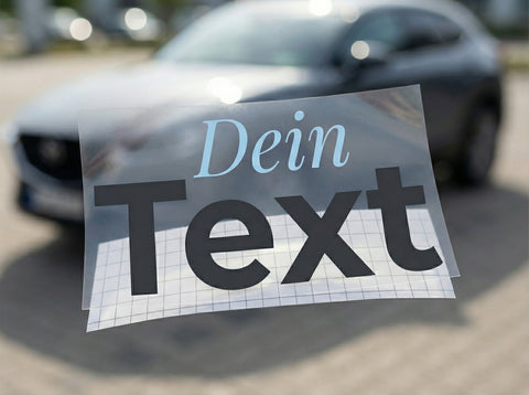 Autobeschriftung online gestalten (Wunschtext)